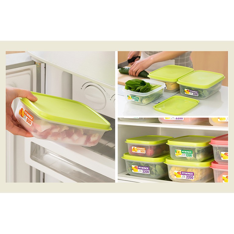 HỘP NHỰA NẮP DẺO FITIN PACK 1350ML - HÀNG NỘI ĐỊA NHẬT, dùng được trong lò vi sóng | BigBuy360 - bigbuy360.vn