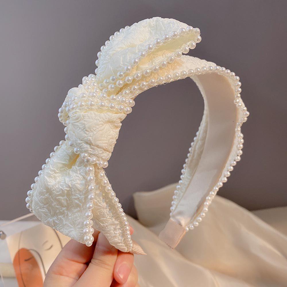 JARRED Băng Đô Cài Tóc Màu Trắng Ngọt Ngào Chống Trượt Cho Nữ