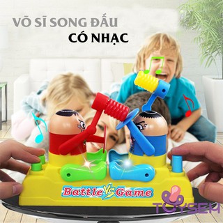 Đồ chơi võ sĩ song đấu Toysem lớn 4 nút nhấn có nhạc vui nhộn cho bé từ 3 tuổi trở lên - Quà tặng sinh nhật cho bé