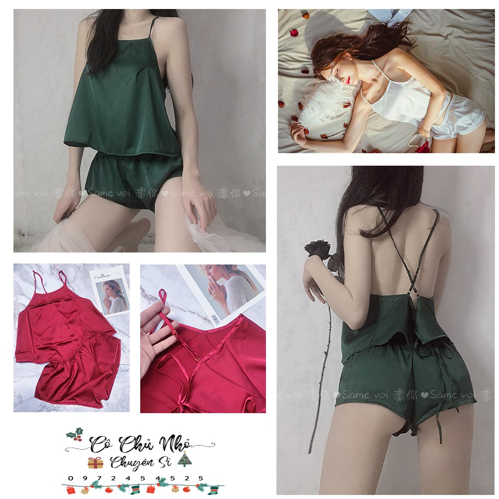 ♥️[Q11.HCM] ♥️ LL511 Bộ ngủ lụa satin Quảng Châu - váy ngủ quyến rũ - cô chủ nhỏ chuyên sỉ