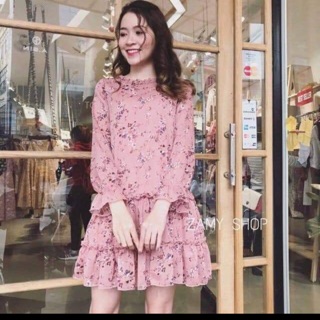 Đầm hồng hoa nhí