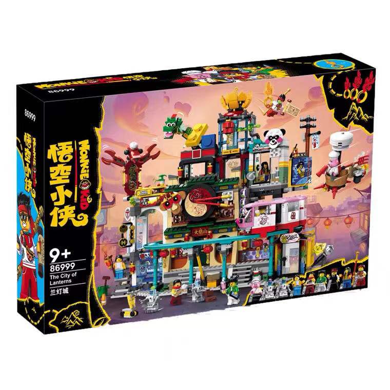 Đồ chơi Lắp ráp Mô hình THÀNH PHỐ ĐÈN LỒNG 86999 The City of Lanterns Lanterns City monkey Kid Modular Houses Fit 80036