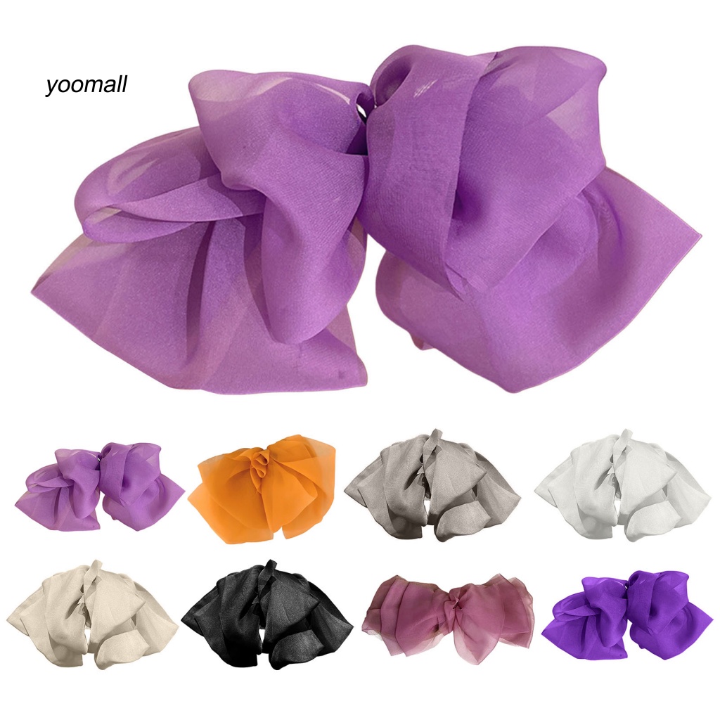 / Yo / Phụ Kiện Kẹp Tóc Dạng Lưới Co Giãn Tốt Chống Rơi Cho Nữ