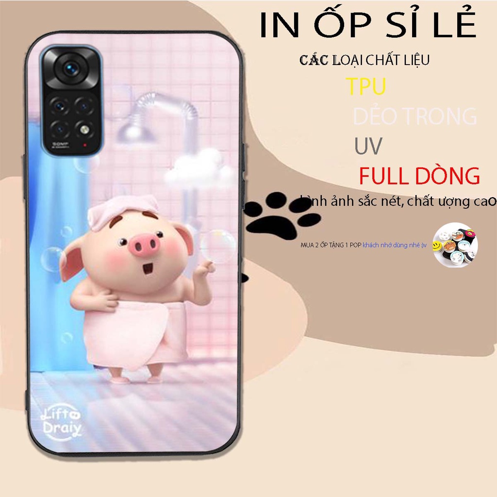 Ốp lưng điện thoại Xiaomi redmi note 11 4g/ note 11s / note 11 pro 5g lợn hồng cute mẫu mới nhất