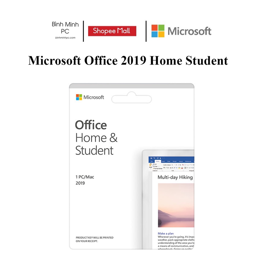 Microsoft Office 2019 Home Student| Gói Mua Một Lần Dùng Trọn Đời Cho Windows 10/11