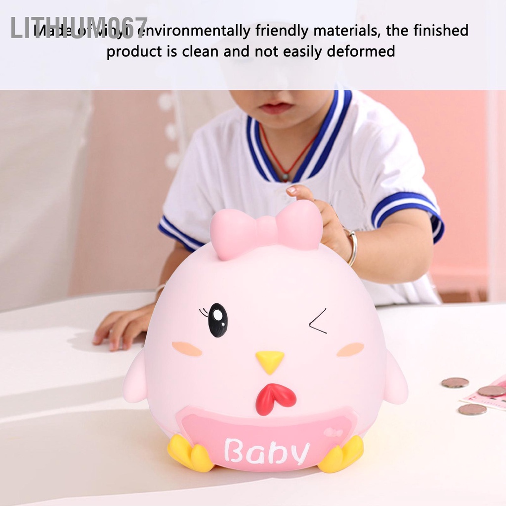 Lithium067 Ngân hàng tiền xu Công suất lớn bên trong Phim hoạt hình dễ thương Chống vỡ bằng tay Vẽ để trang trí nội thất Quà tặng