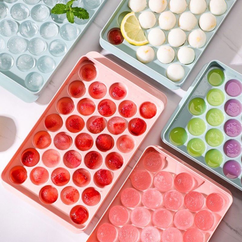 Khay Làm Đá Viên Tròn 33 Viên VIỆT NHẬT PLASTIC