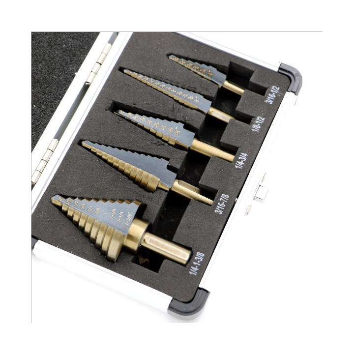 Bộ 5 mũi khoan bước HSS