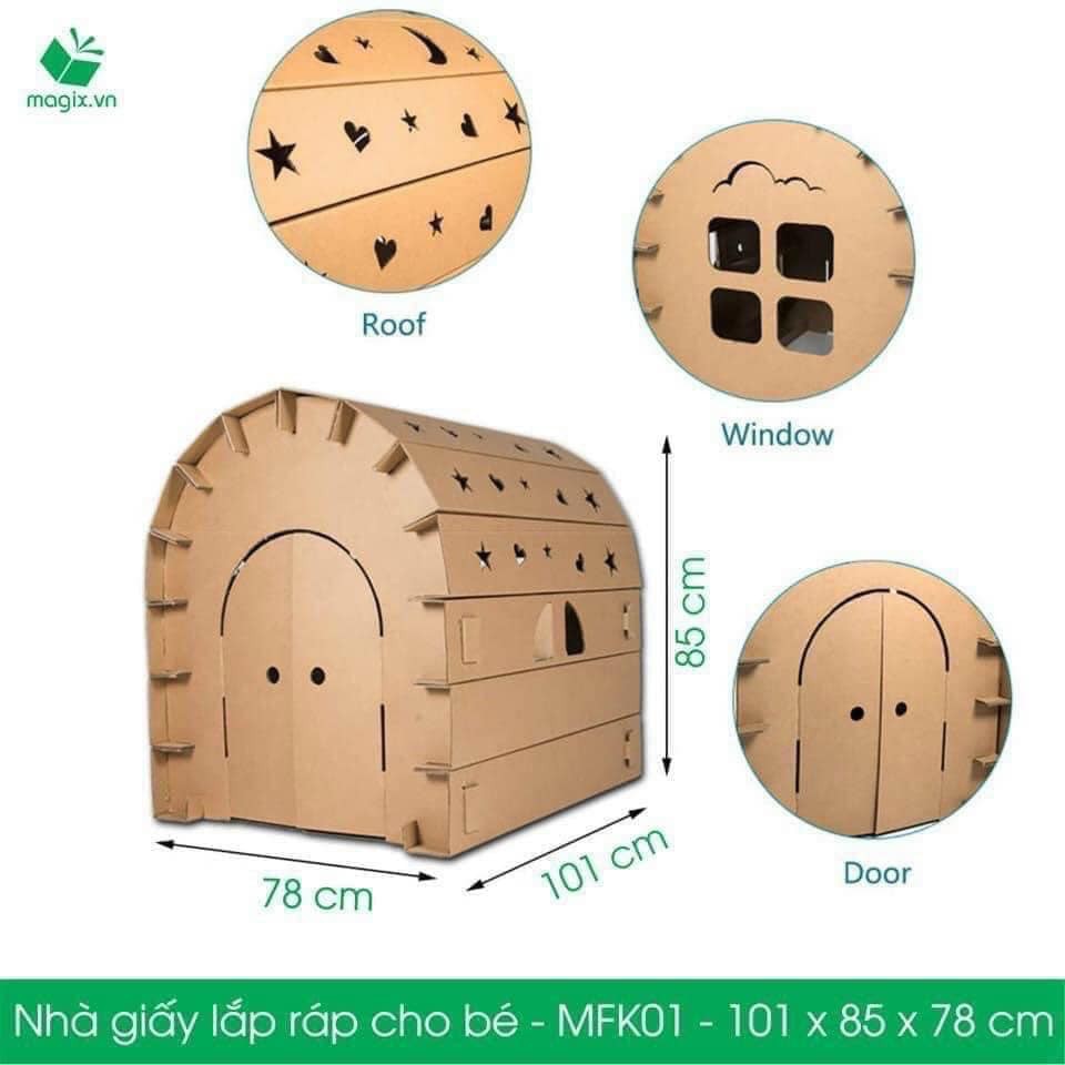 Nhà giấy Carton lắp ghép siêu bền