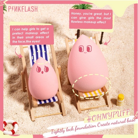 BEAUTY BLENDER  Mút Trang Điểm Mềm Mại Pinkflash Ohmypuff
