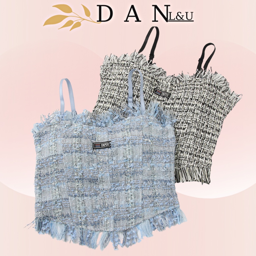 Áo Lót Ngực Bra Hai Dây Đệm Mút Kiểu Tua Rua Cá Tính DAN L&amp;U 2258