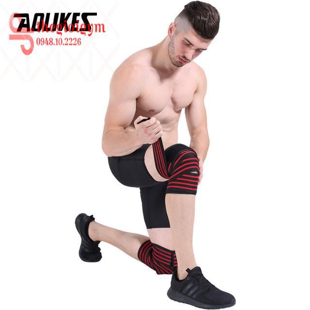 Đôi quấn gối Aolikes hỗ trợ tập gym không chấn thương- Tặng kèm Vòng Tay