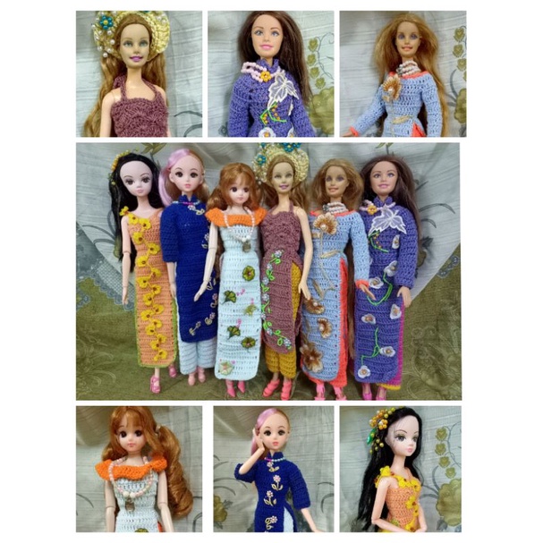 Đồ chơi búp bê - Áo dài cách tân cho Búp bê (các kiểu)