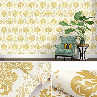 Combo 10m giấy dán tường Hoa văn Châu Âu có keo sẵn