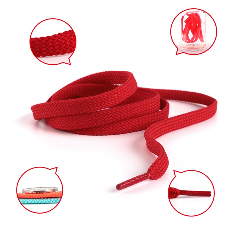 1 Cặp Dây Buộc Giày Thể Thao Dày Dặn Màu Trơn Kiểu Cổ Điển 100/120/140/160cm