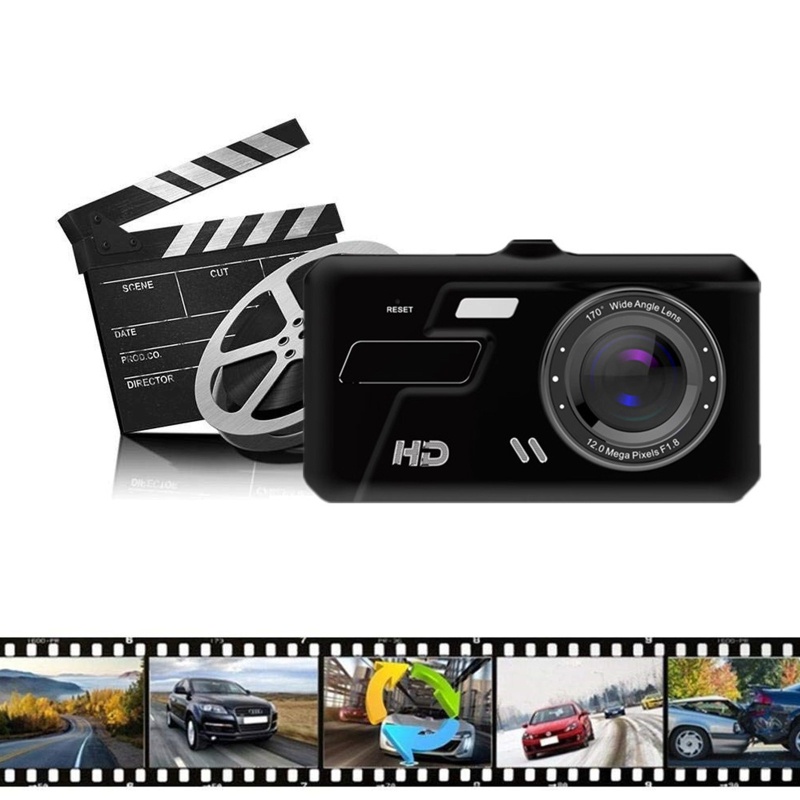 Camera Chiếu Hậu Hai Ống Kính DVR Hd 1080P Cho Xe Hơi