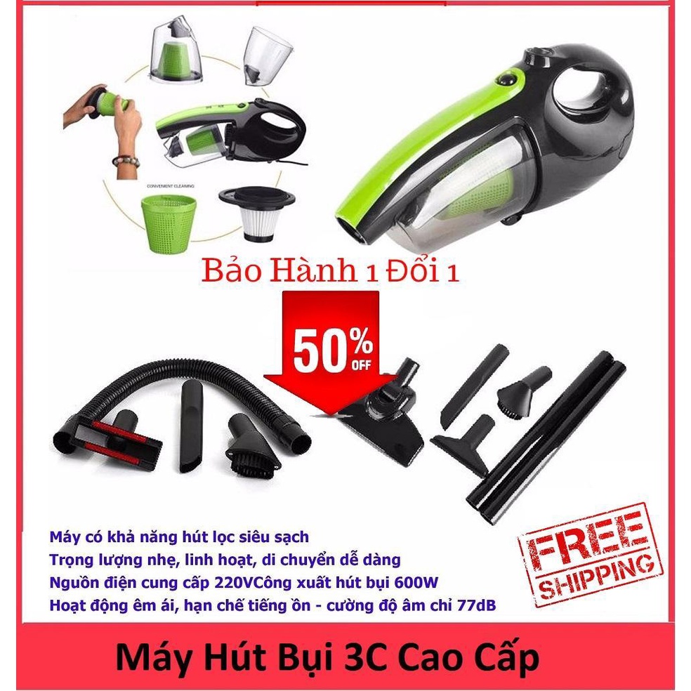 Máy Hút Bụi Cầm Tay Loại Tốt, Hút Bụi  Mini Công Suất Lớn, Máy hút bụi 0.6L (3C) Công Suất Hút Bụi 600W