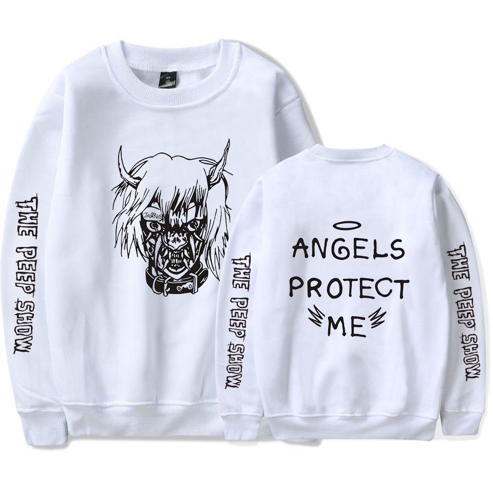 Áo Hoodie cotton Tay Dài In Chữ Lil Peep ANGELS Thời Trang Đường Phố 2019 Cho Nam Và Nữ