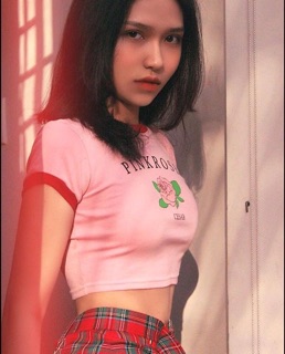Áo Croptop PinkRose ( chất co dãn )