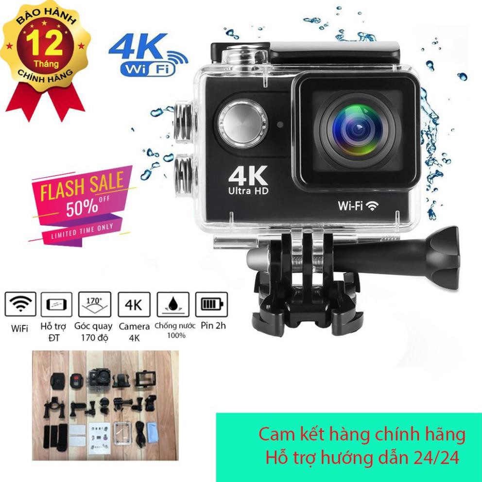 Camera hành trình chống nước WIFI 4K ULTRA HD 4k có remote