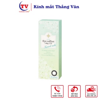   MUA 10 tặng 1   Kính áp tròng Eye coffret 1day UV SEED màu Natural Make loại dùng 1 ngày cận 