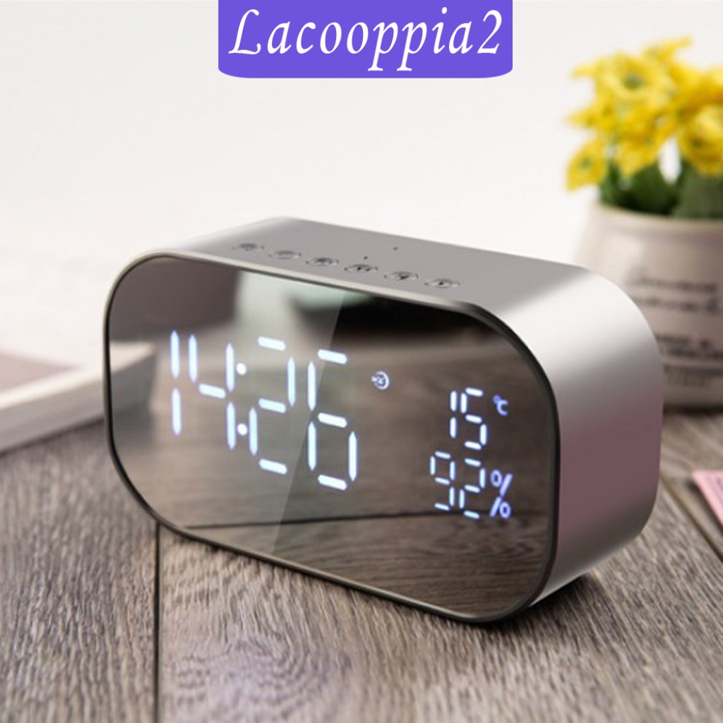 Loa Lapopopia2 Bluetooth Không Dây Tích Hợp Đèn Led Và Đồng Hồ Báo Thức