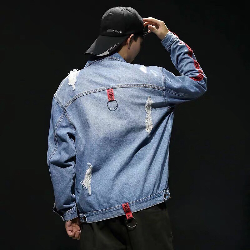 [HÀNG HOT] Áo Khoác Jean Nam UNISEX Ảnh Thật From Rộng Chất Jean Xịn Siêu Cute Phong Cách Hàn Quốc, Áo Khoác Bò