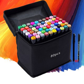 (minmon) (htt01) ( nhm01) Bút Marker Touch Cool Túi Vải 30/40/60/80 Màu Chuyên Nghiệp
