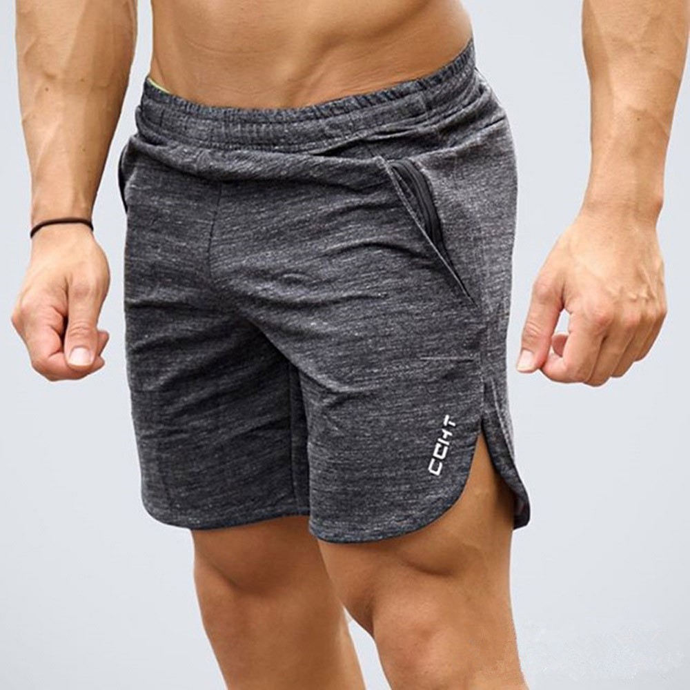 Quần Short Tập Gym Nam ECHT Vải Nỉ Da Cá 100% Cotton