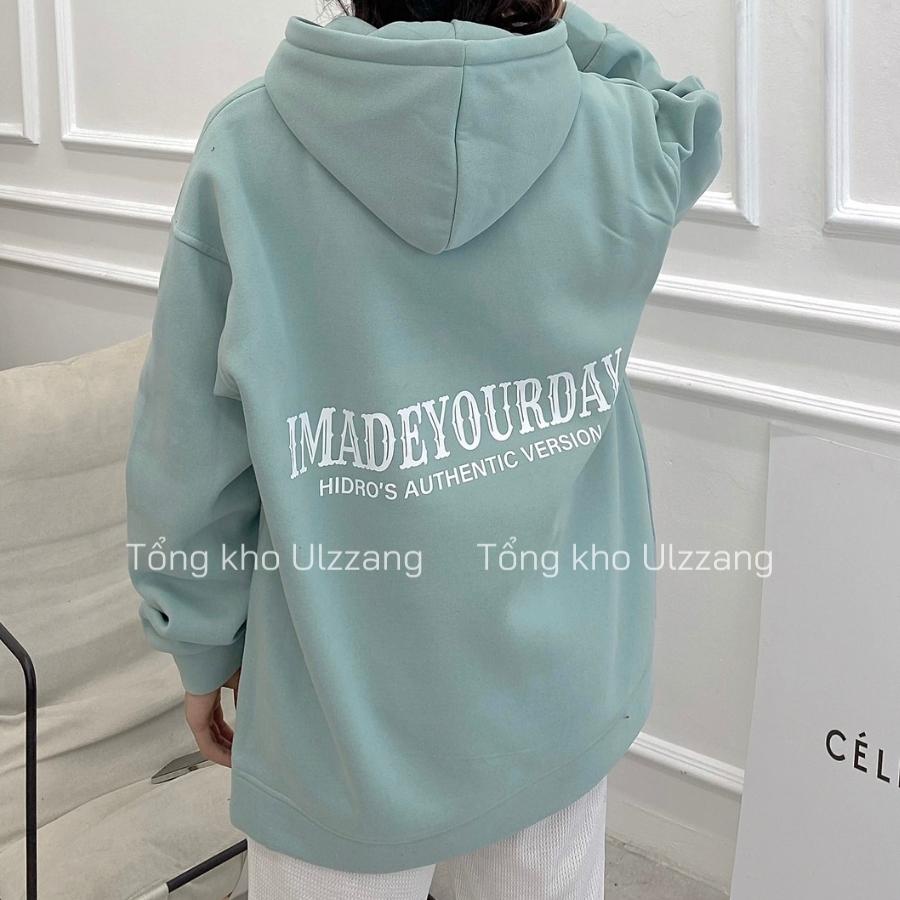 Áo Khoác Hoodie Nỉ Bông Unisex Nam Nữ Khóa Zip In Chữ Form Rộng Ulzzang | BigBuy360 - bigbuy360.vn