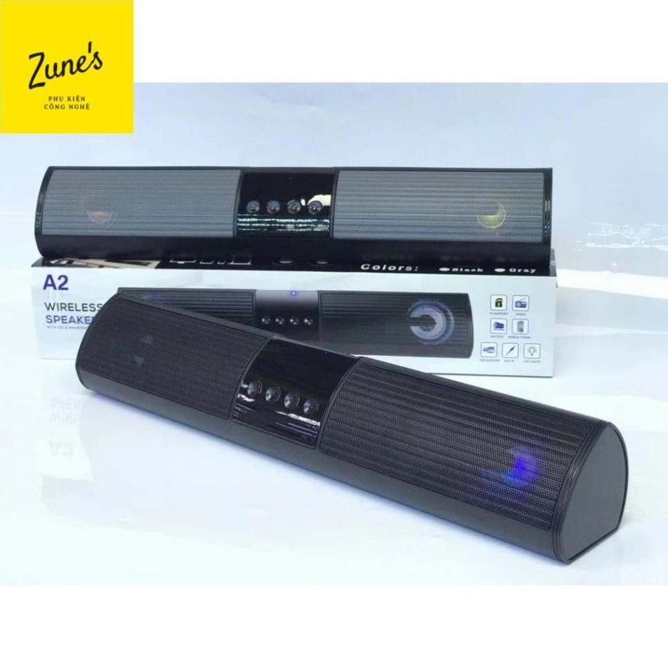 Loa bluetooth speaker A2 dáng dài 2 loa cực đỉnh, kiểu dáng sang trọng hỗ trợ thẻ nhớ, đài FM PB 2021