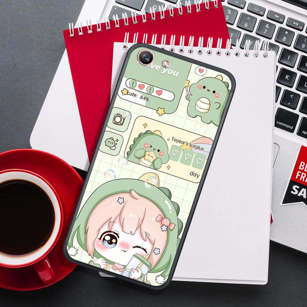 [HOT]ỐP OPPO A59 - F1S - F3 - F3 PLUS , IN HÌNH KHỦNG LONG CHIBI SIÊU DỄ THƯƠNG.