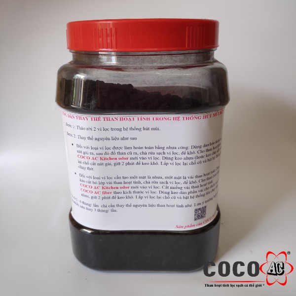 Hũ Than Gáo Dừa 100% Hoạt Tính Thay Cho Vỉ Lọc Máy Hút Mùi Bếp