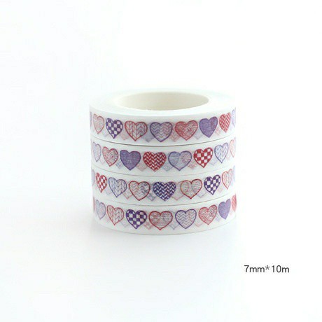 Washi tape trái tim 7mmx10m (6)