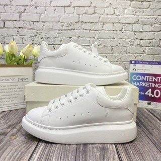 Giày thể thao mcq all white, giày thời trang hỗ trợ chiều cao