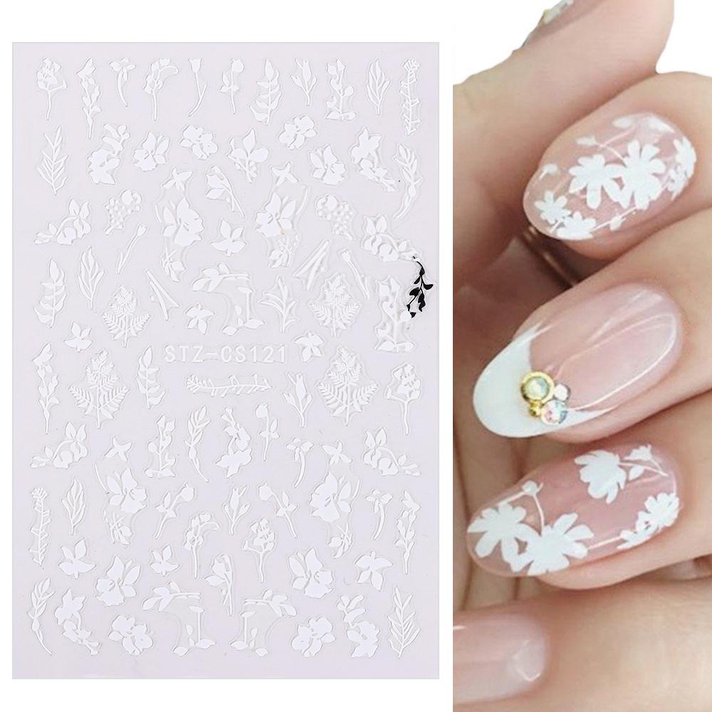 Miếng Dán Trang Trí Móng Tay Hình Hoa Lá Xinh Xắn