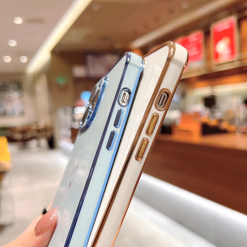 Ốp Điện Thoại Mạ Điện Màu Trơn 6D Chống Sốc Chất Lượng Cao Cho iPhone 13 Pro MAX 12 11 Pro MAX XR XS XS MAX 7/8 7 8PLUS 6s PLUS