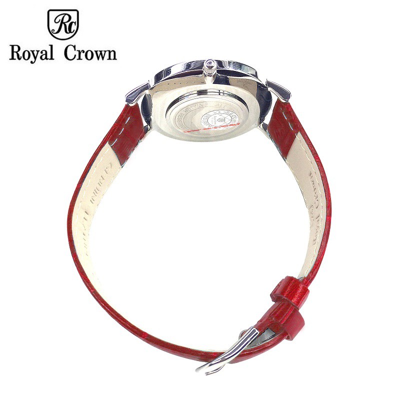 Đồng hồ nữ Chính Hãng Royal Crown Italy 7601 Dây Da Đỏ