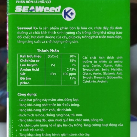 Phân Bón SEAWEED Rong Biển Canada 95% - Phân Bón Hữu Cơ Khoáng Vi Sinh (10gr)