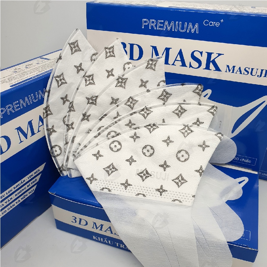  Khẩu Trang 3D Mask Masuji Công Nghệ Dập Nhật Bản ( Hộp 50 Cái )