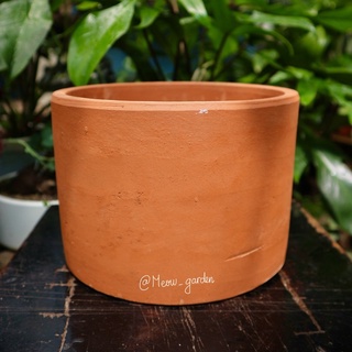 Chậu đất nung Trụ 18x13cm size lớn | Chậu trồng cây kiểng lá Monstera, hương thảo, rau gia vị