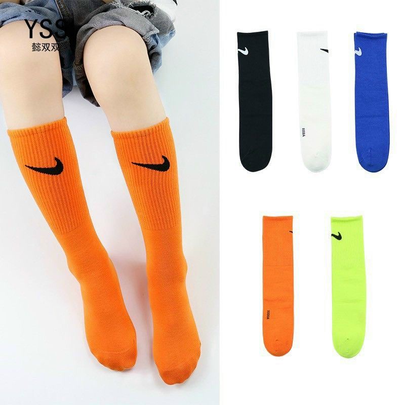 Tất thể thao cá tính dài đến gối cho bé - vớ số thê thao, sợi dệt cotton ấm áp gân tăm cho bé trai, bé gái