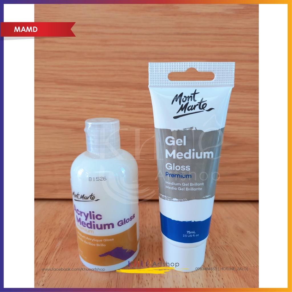 Dung môi phủ bóng _Gel Medium Gloss Mont Marte_75ml_135ml