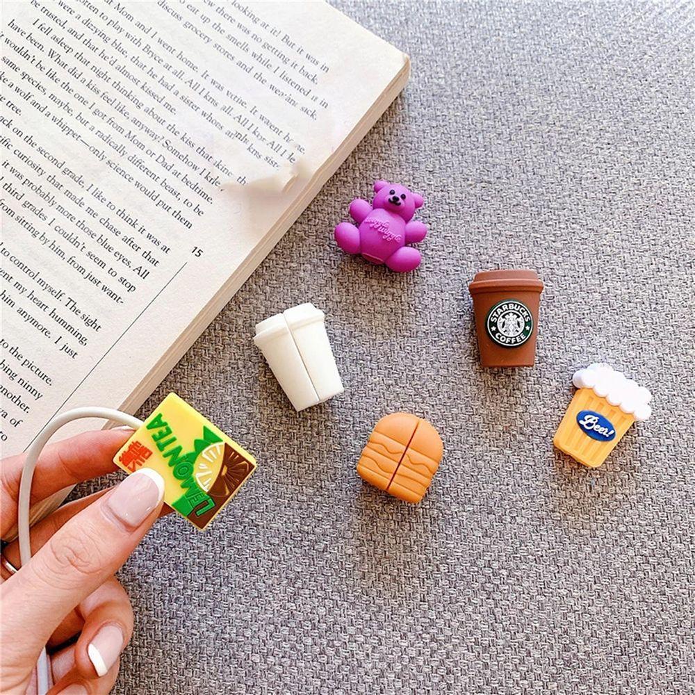 Phụ Kiện Bảo Vệ Dây Cáp Sạc USB Hình Lon Nước Hoạt Hình Dễ Thương