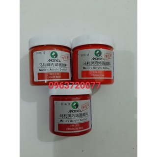 [Mã SKAMA8 giảm 8% đơn 300K] [DA ĐEN] Màu Acrylic Marie's 100/300ml Trắng/Đen