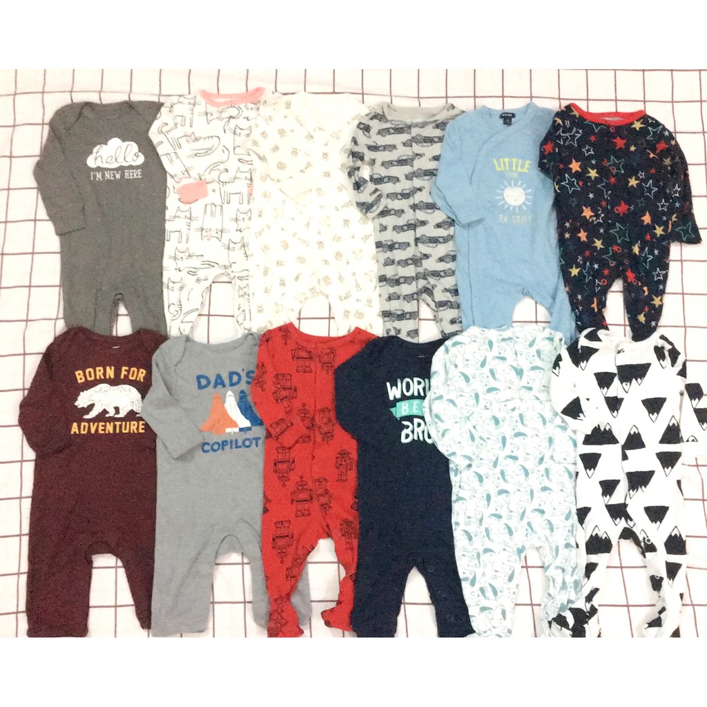 Body cotton liền tất, không tất cho bé trai và gái Hàng xuất dư