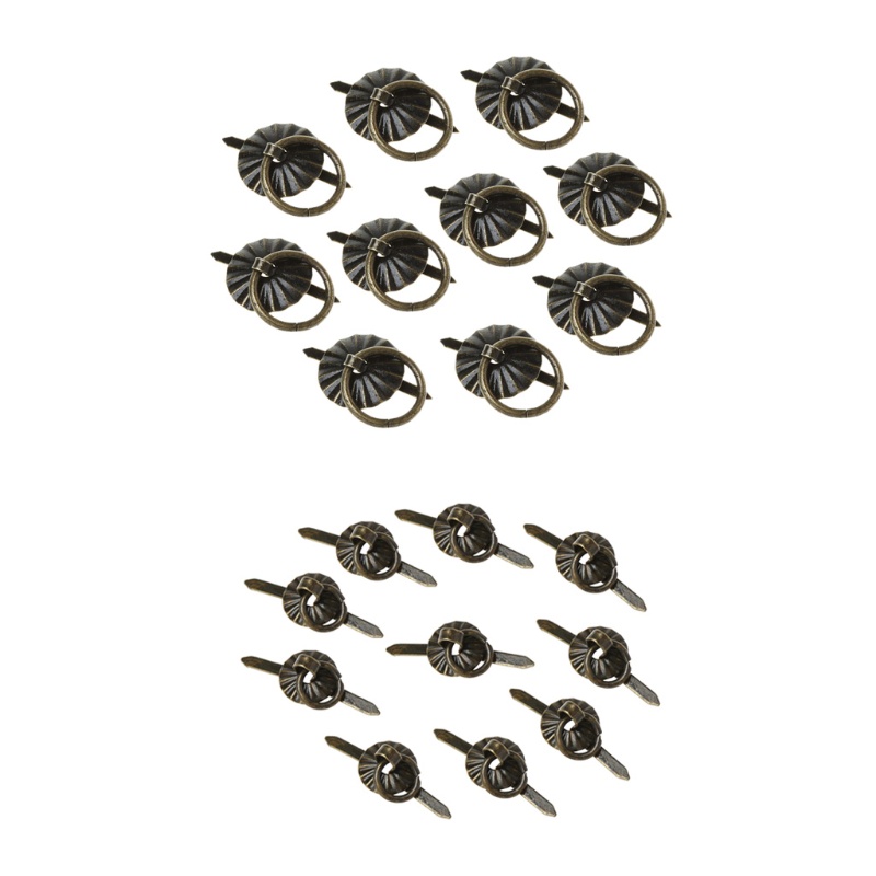 Set 10 Tay Nắm Ngăn Kéo Tủ Bằng Đồng Màu Xanh Lá