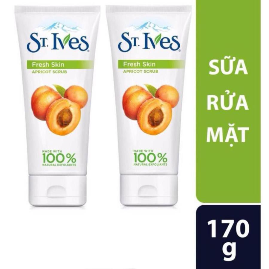 Bộ 2 sữa rửa mặt Tươi Mát St.Ives Hương Mơ 170G