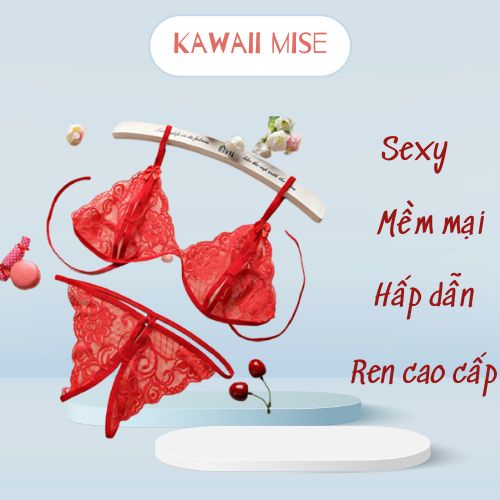 Bộ bikini quần lót nữ quần lọt khe quần xì ren sexy đẹp gợi cảm Kawaii Mise
