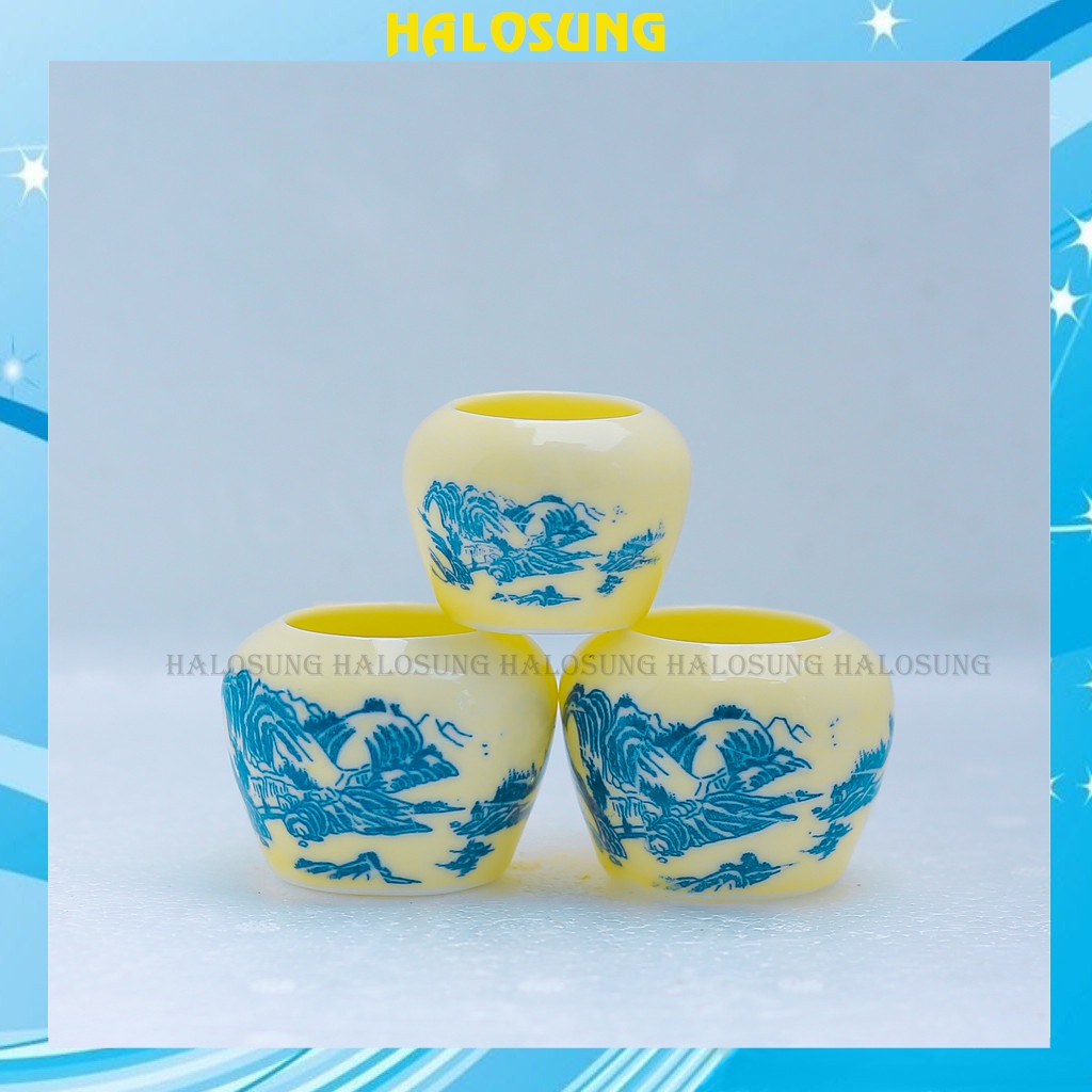 Combo 3 cóng sứ chào mào Halosung cóng cho chim ăn phụ kiện lồng chim PK123